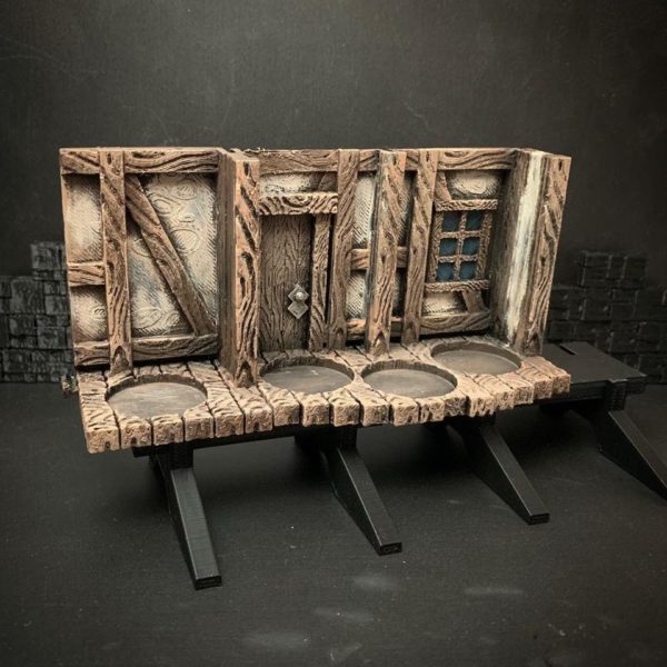 Tavern scenery for miniature storage and display